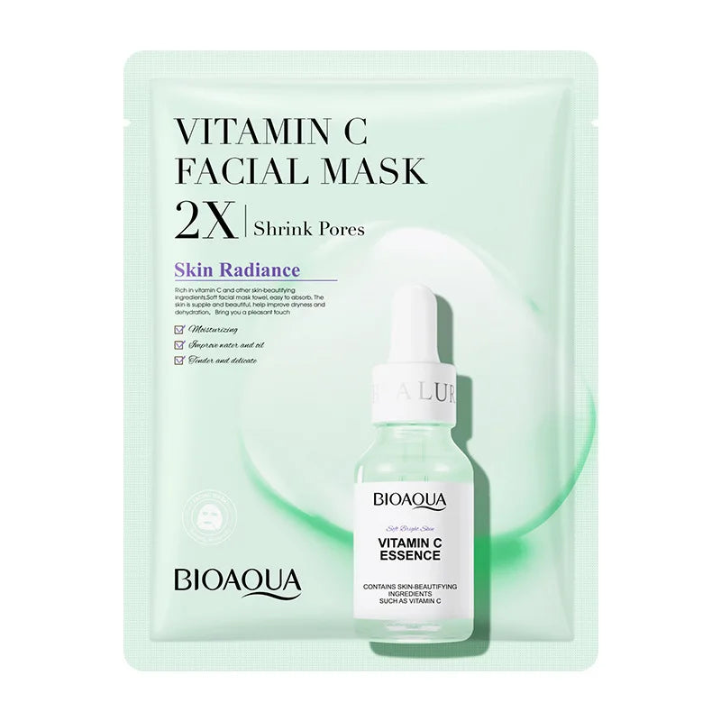 Lot de 20 masques visage BIOAQUA Centella Collagène, hydratants et rafraîchissants, à l'acide hyaluronique, produits de soins pour la peau