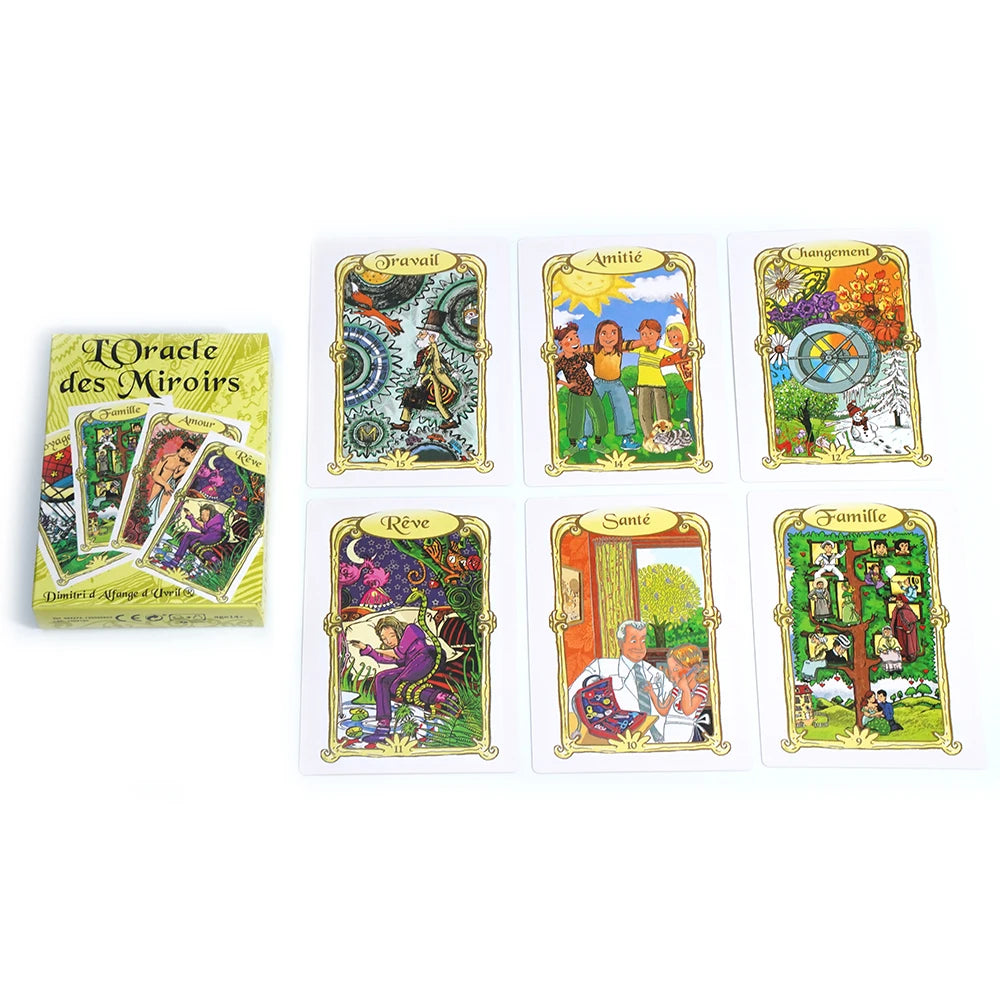 Cartes de Tarot anglais Oracle des Miroirs Un Outil Précieux pour la Divination et la Guidance Spirituelle Jeu de Fête en Famille