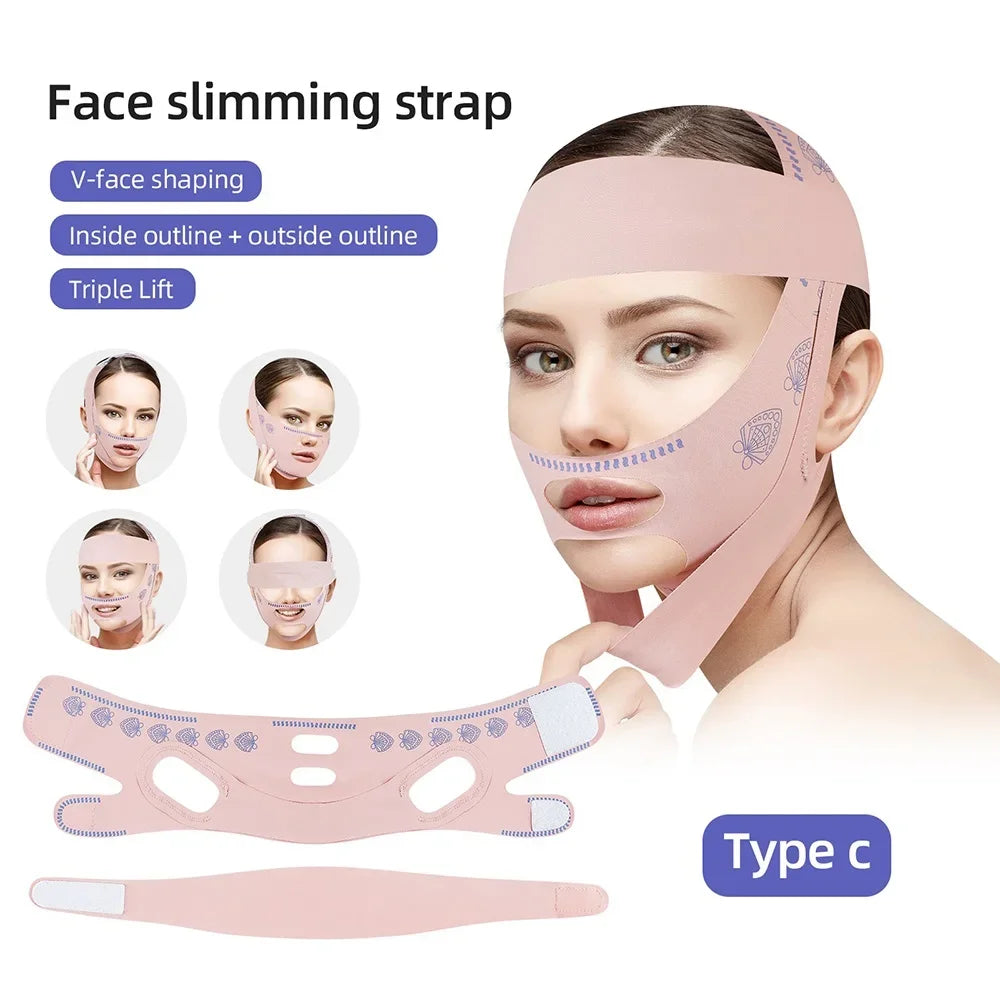 Bandage amincissant pour le visage, ceinture de lifting en V pour femmes, ceinture anti-rides, soins de beauté du visage