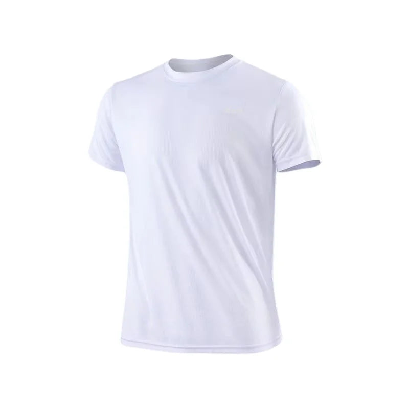 T-shirt à manches courtes et col rond pour homme, séchage rapide, léger, évacuant l'humidité, idéal pour la gym, la course à pied, l'entraînement et le sport