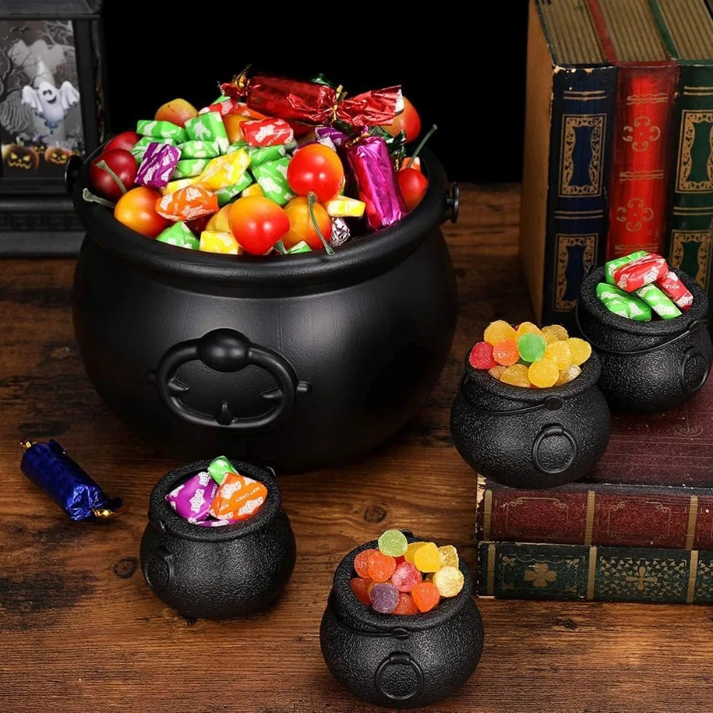 Grand chaudron de sorcière pour décoration d'Halloween, centres de table pour fêtes irlandaises, porte-bonbons, décorations d'Halloween