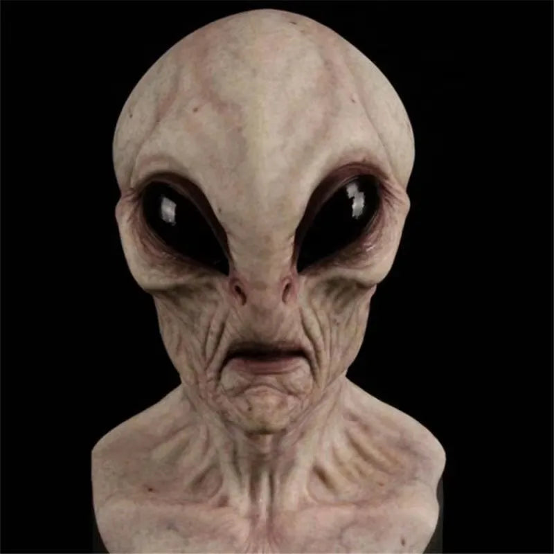 Masque d'Halloween Alien Cosplay Horreur OVNI Crâne Latex Masques Casque Carnaval Déguisement Fête Costume Accessoires