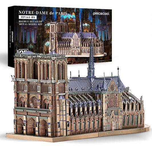 Puzzle 3D en métal Piececool, Cathédrale Notre-Dame de Paris, Kits de construction de modèles DIY, Jouets pour adultes, Cadeaux d'anniversaire