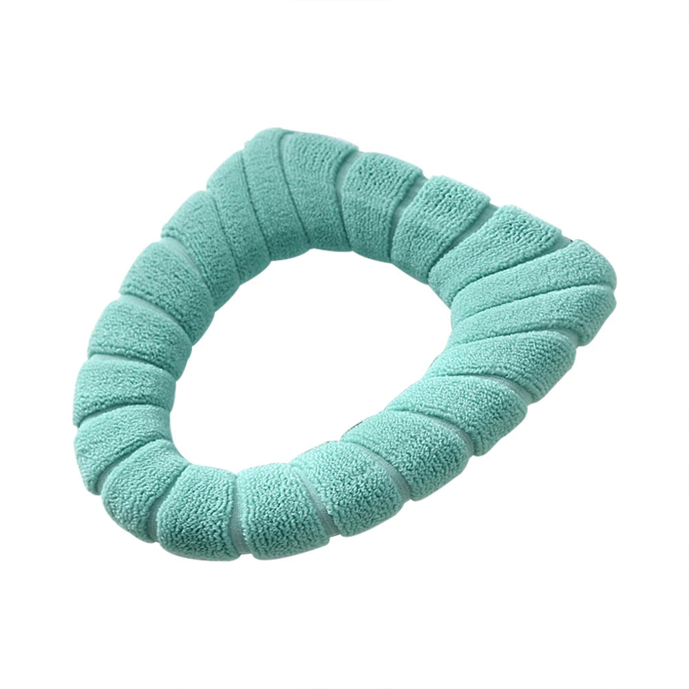 Toilet Seat Cushion Winter Velvet Warm Seat Cover Washable Universal  Toilet Seat Mat Bathroom Seat Case Toilet Lid Accessories