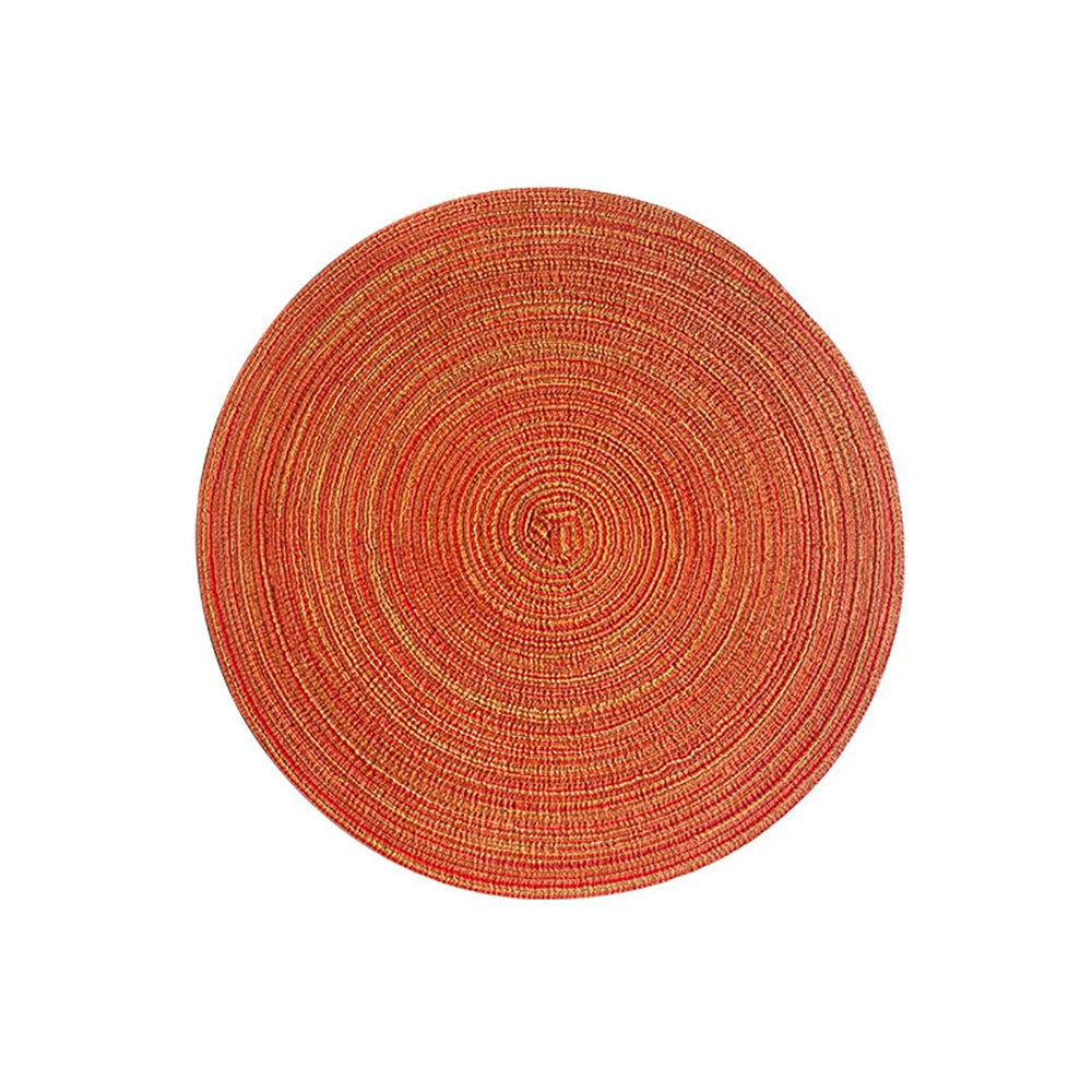 Lot de 6 sets de table ronds en ramie tissée, antidérapants, pour table à manger, pour la cuisine, les boissons et les bols