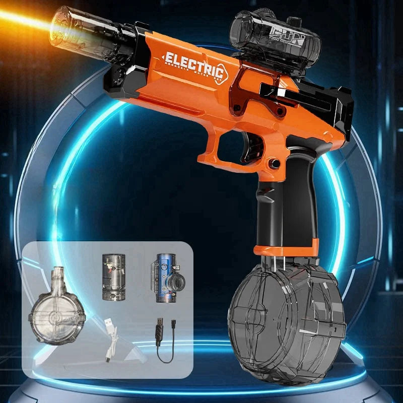 Pistolet à eau électrique haute pression pour enfants, jouets d'été, jeux de combat, plage, piscine, jardin, pistolet à eau automatique, cadeaux