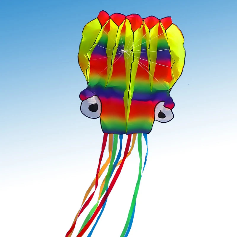 Cerf-volant géant en forme de pieuvre 3D, 5 m, avec ligne de pneu de 100 m, cerfs-volants géants en forme de pieuvre, jouets d'extérieur pour adultes