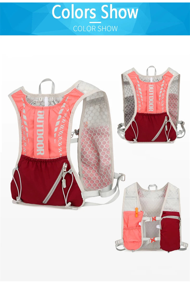 Gilet d'hydratation réfléchissant pour course à pied, sac à dos de cyclisme, sacs de vélo, sport de plein air, escalade, randonnée, VTT, vélo de route, sac à dos d'hydratation