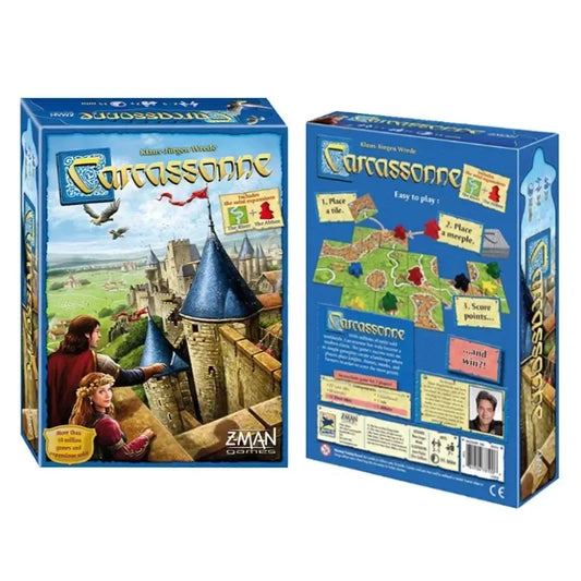 Jeu de société Carcassonne Édition Hiver 2 à 5 joueurs Pour famille/fête/cadeau Meilleur cadeau Jeu de placement de tuiles amusant Jeu de société