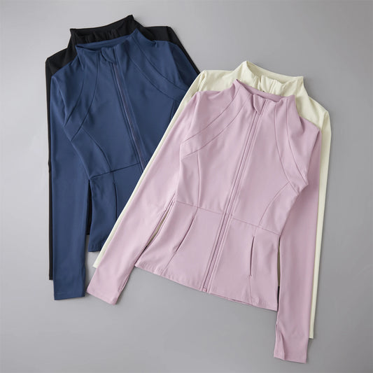 Vêtements de yoga coupe-vent vêtements de sport femme course à pied sweat à manches longues vestes de sport haut femmes entraînement hauts vêtements de sport