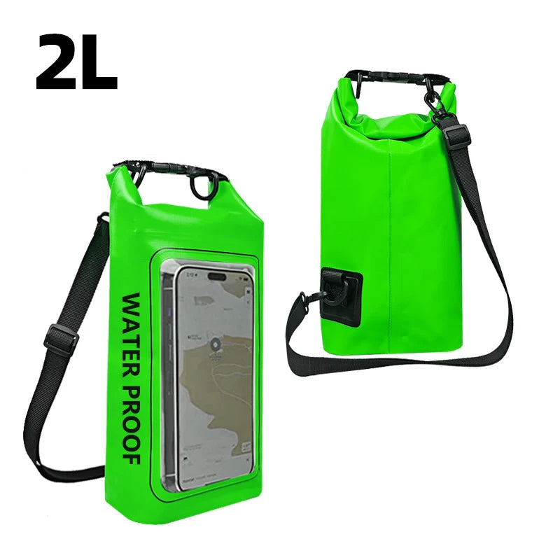 Sac étanche 2 L avec écran tactile pour randonnée, rafting, surf, kayak, sports de plein air, équipement de camping, XA394Q