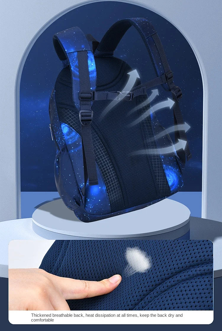 Sacs d'école orthopédiques imperméables pour enfants, sac à dos d'école primaire pour garçons, cartable pour enfants, sac à livres, 2025