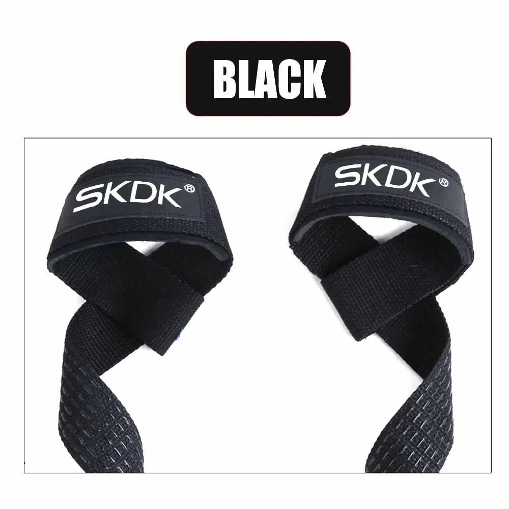 Lot de 2 sangles de poignet d'haltérophilie, réglables et antidérapantes, pour entraînement en force, fitness, levage, support de poignet, bande de préhension sportive