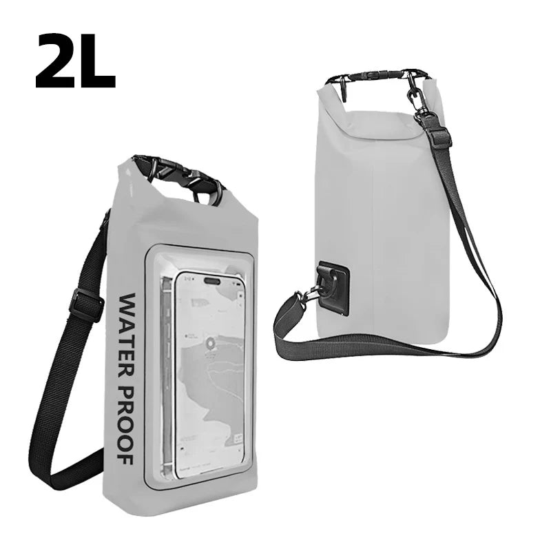 Sac étanche 2 L avec écran tactile pour randonnée, rafting, surf, kayak, sports de plein air, équipement de camping, XA394Q