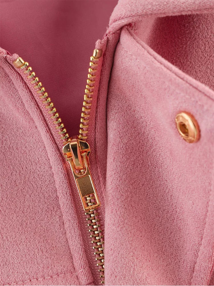 TFMLN Femmes Daim Bomber Veste Printemps Nouvelle Mode Manches Longues Fermeture Éclair Oversize Solide Bomber Manteau Chic Dame 2025 Streetwear