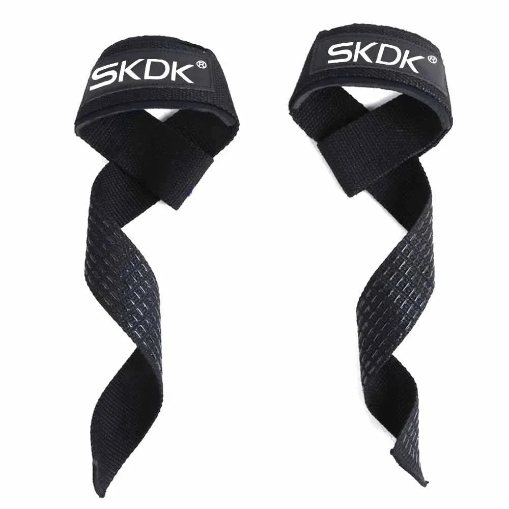 Lot de 2 sangles de poignet d'haltérophilie, réglables et antidérapantes, pour entraînement en force, fitness, levage, support de poignet, bande de préhension sportive
