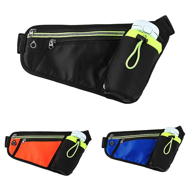 Sac banane d'hydratation pour course de marathon, sac banane de sport, triangle d'escalade, randonnée, gym, fitness, pochette banane avec bouteille d'eau