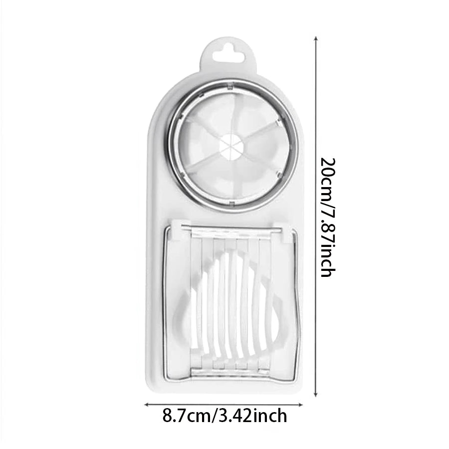 Coupe-œufs multifonctionnel avec base en PP et fil d'acier inoxydable 2 en 1, pour suspendre les œufs. Accessoires de cuisine de haute qualité.