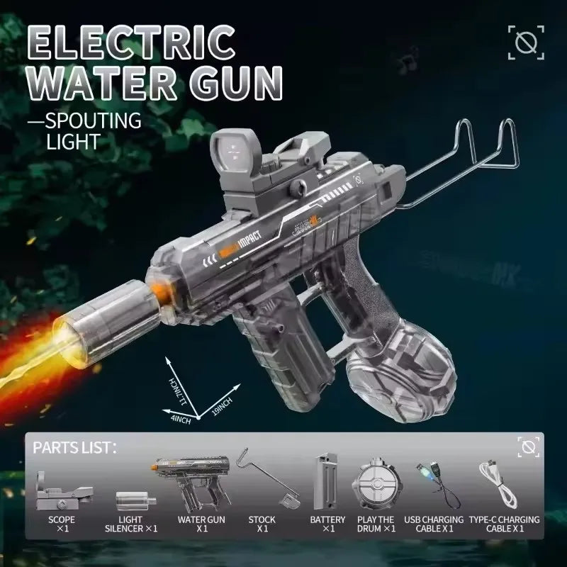 Pistolet à eau électrique haute pression pour enfants, jouets d'été, jeux de combat, plage, piscine, jardin, pistolet à eau automatique, cadeaux