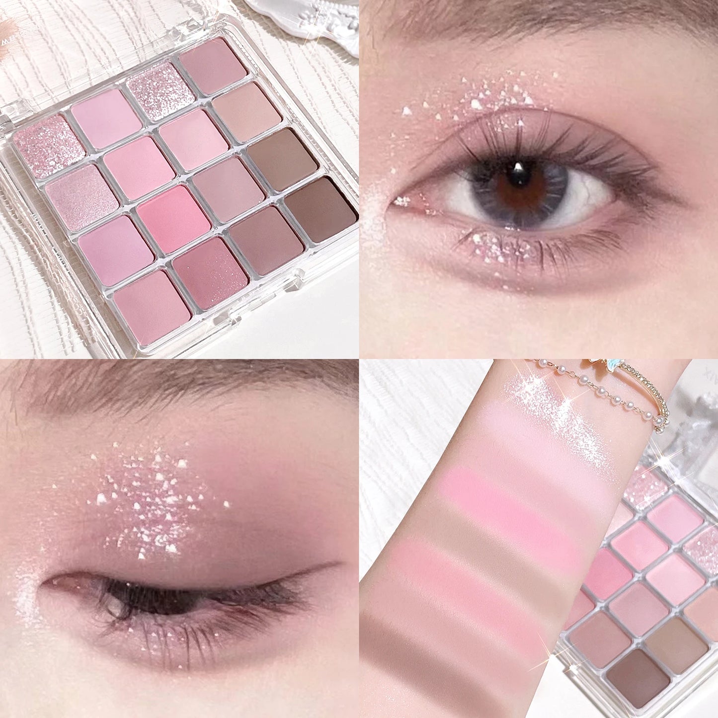 Palette Sunset Magic Eye 16 Couleurs — Ombres à Paupières Mat & Perlé aux Tons Terre Élégants