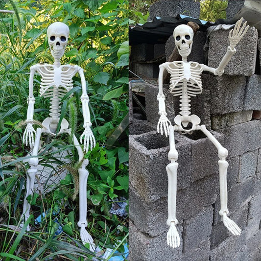 1 pièce de squelette humanoïde à modeler pour Halloween, accessoire décoratif pour maison hantée, chambre à coucher, balcon, décoration de fête, fournitures de bricolage