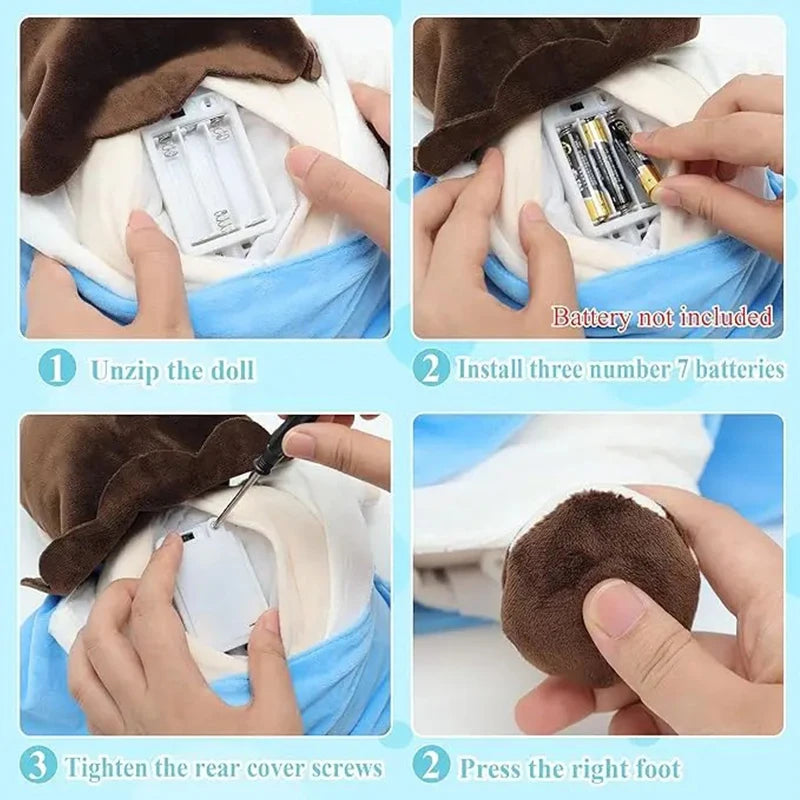 Soothing Breathing Jesus Plush Doll Ornaments Four-gear Adjustment Children Music Sleep Companion Christmas Toy Decoration Gifts