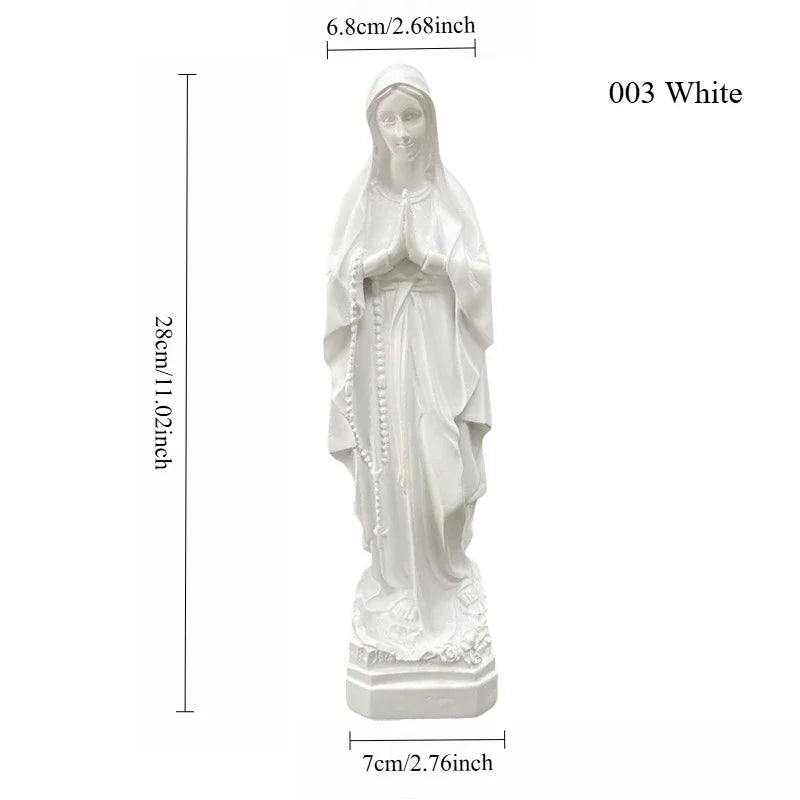 Statue de la Vierge Marie, religieuse catholique, Notre-Dame de Lourdes, statue de la Mère de Dieu, figurines en résine, décoration de bureau, Jésus