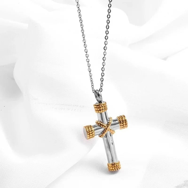 Collier pendentif croix de Saint Benoît Jésus pour hommes et femmes, amulette religieuse chrétienne catholique en acier inoxydable