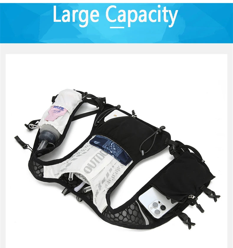 Gilet d'hydratation réfléchissant pour course à pied, sac à dos de cyclisme, sacs de vélo, sport de plein air, escalade, randonnée, VTT, vélo de route, sac à dos d'hydratation