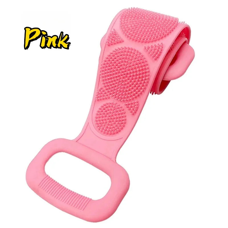 Éponge corporelle en silicone exfoliante pour le dos, massage et gommage, accessoire de bain complet, écologique et antidérapante pour la douche.