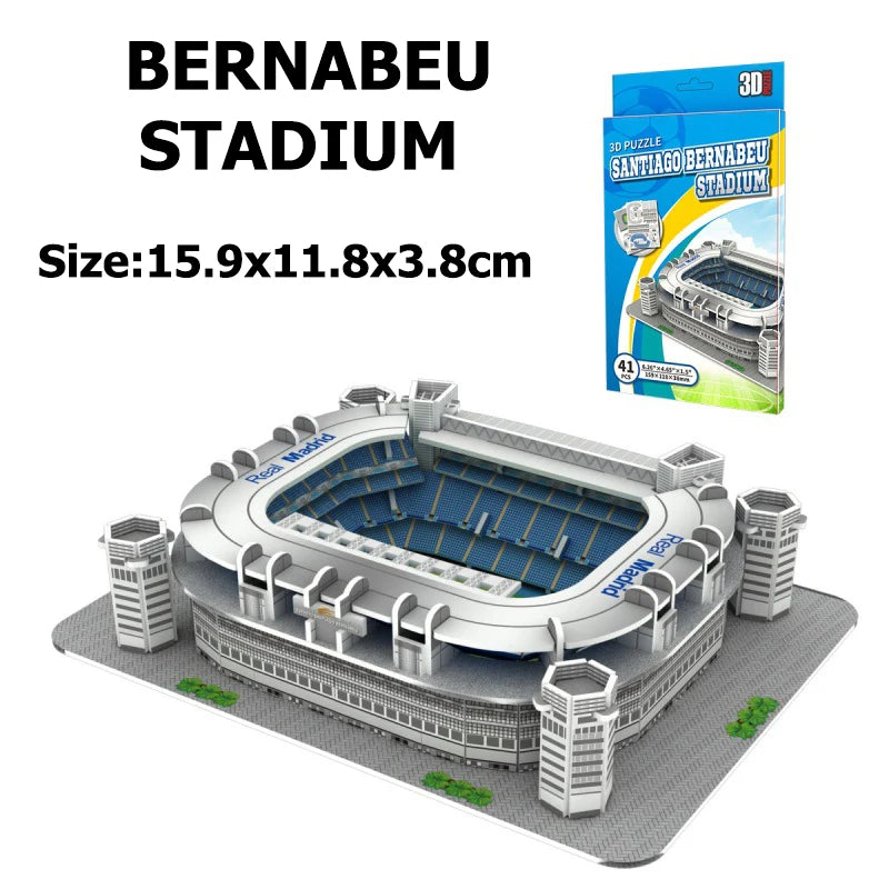 Terrain de football miniature 3D, puzzle à faire soi-même, stades de renommée mondiale, modèles de jeux de football, jouets périphériques, cadeaux d'anniversaire pour fans, DDJ