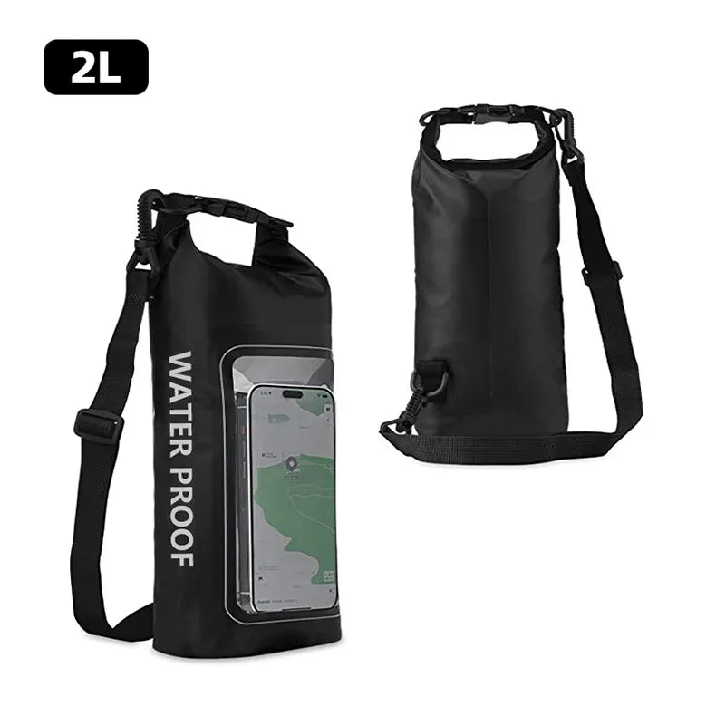 Sac étanche 2 L avec écran tactile pour randonnée, rafting, surf, kayak, sports de plein air, équipement de camping, XA394Q