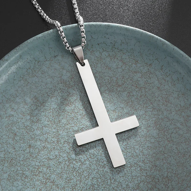 Collier pendentif croix de Saint Benoît Jésus pour hommes et femmes, amulette religieuse chrétienne catholique en acier inoxydable