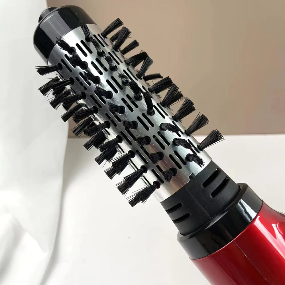 Brosse à air chaud LY 2 en 1, brosse rotative à air chaud, boucler, lisser, coiffer, sèche-cheveux ionique rond auto-rotatif