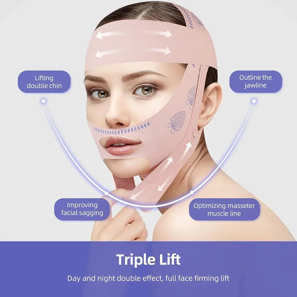 Bandage amincissant pour le visage, ceinture de lifting en V pour femmes, ceinture anti-rides, soins de beauté du visage