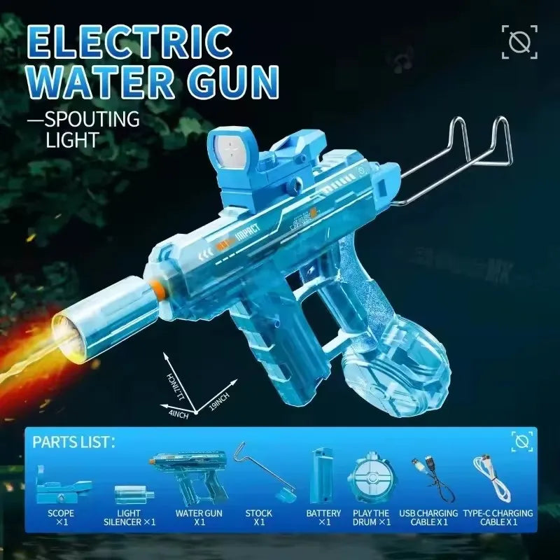 Pistolet à eau électrique haute pression pour enfants, jouets d'été, jeux de combat, plage, piscine, jardin, pistolet à eau automatique, cadeaux