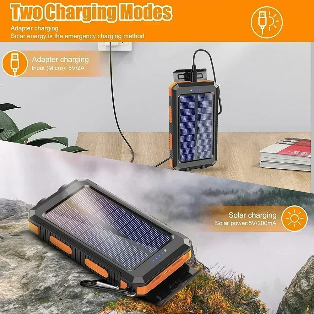 batterie externe solaire étanche grande capacité charge rapide