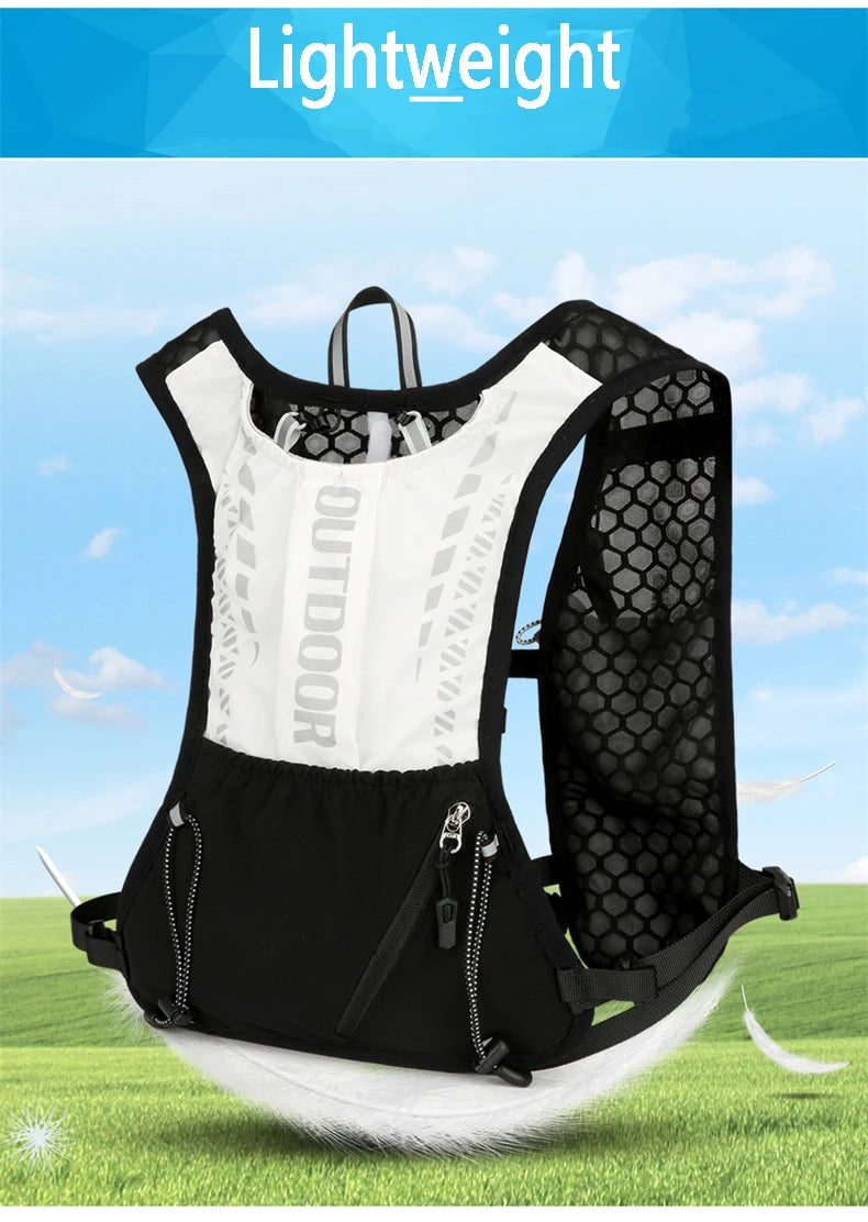 Gilet d'hydratation réfléchissant pour course à pied, sac à dos de cyclisme, sacs de vélo, sport de plein air, escalade, randonnée, VTT, vélo de route, sac à dos d'hydratation