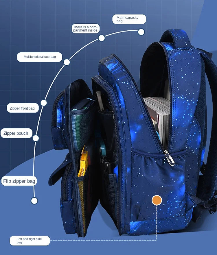Sacs d'école orthopédiques imperméables pour enfants, sac à dos d'école primaire pour garçons, cartable pour enfants, sac à livres, 2025