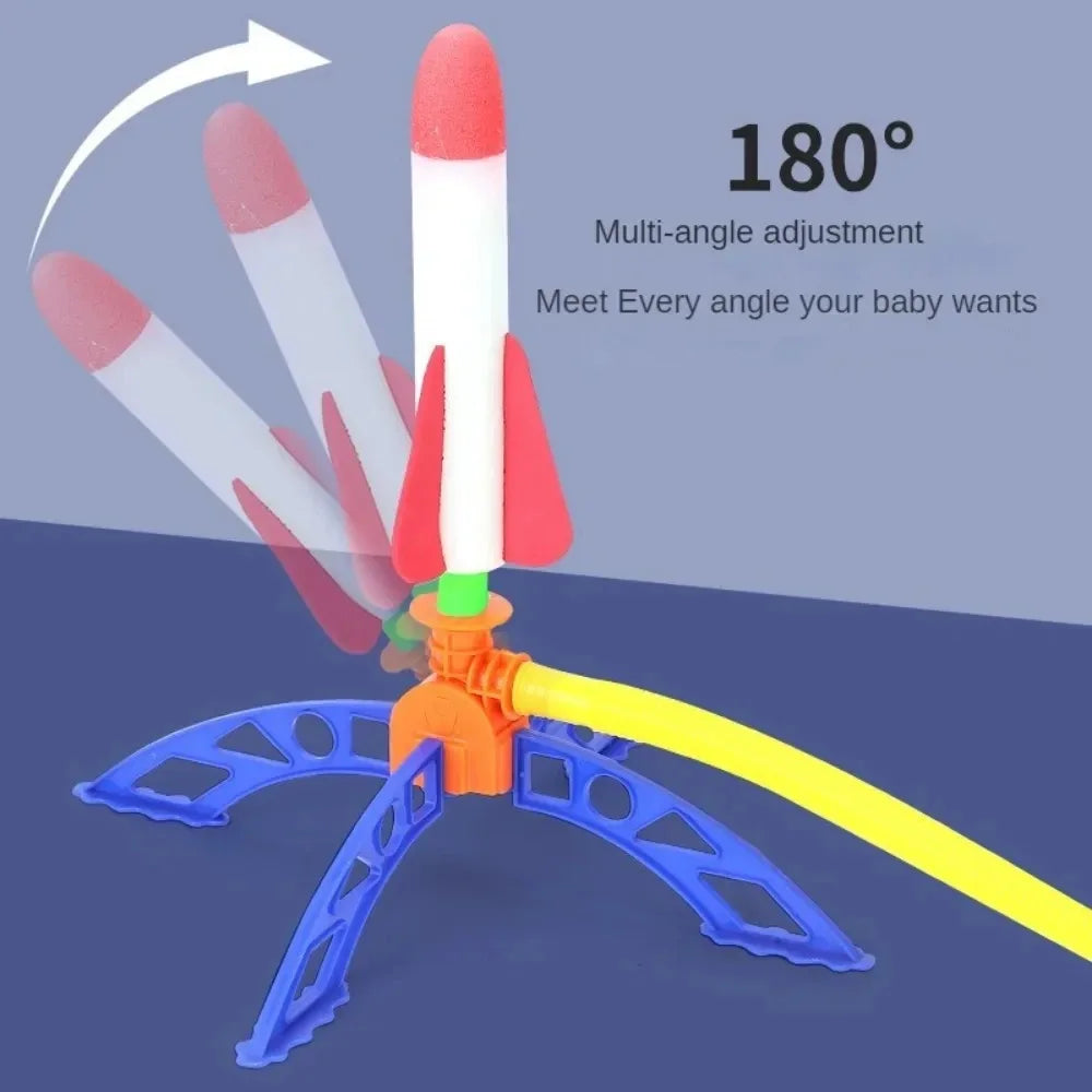 Lanceur de fusée à air comprimé à pédale pour extérieur, jouet fusée volante pour enfants, combinaison de saut, jeu de sport, cadeau pour enfants