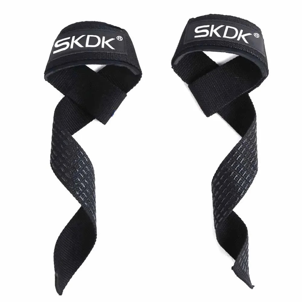 Lot de 2 sangles de poignet d'haltérophilie, réglables et antidérapantes, pour entraînement en force, fitness, levage, support de poignet, bande de préhension sportive