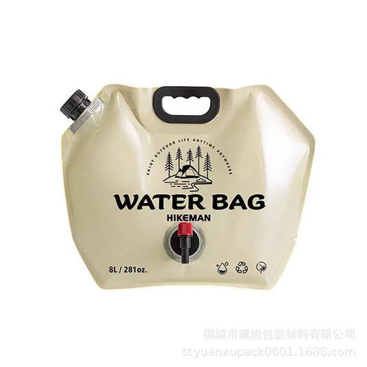 Sac à eau d'extérieur grande capacité 8 L, portable et pliable, pour le stockage de l'eau, pour camping-car, nourriture