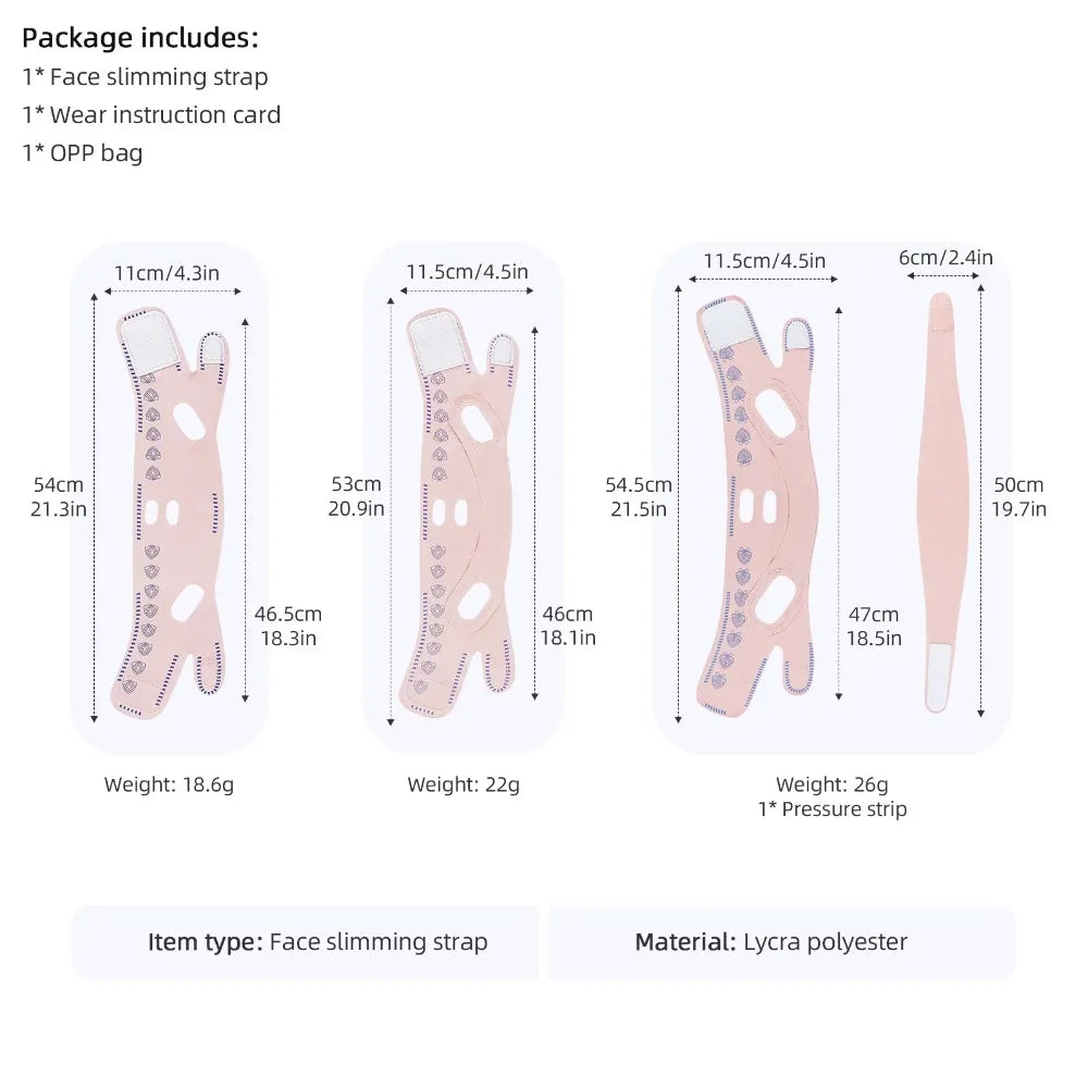Bandage amincissant pour le visage, ceinture de lifting en V pour femmes, ceinture anti-rides, soins de beauté du visage