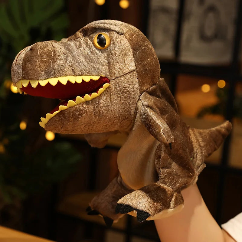 Marionnette à main en peluche dinosaure réaliste Triceratop Tyrannosaurus Rex pour enfants et adultes