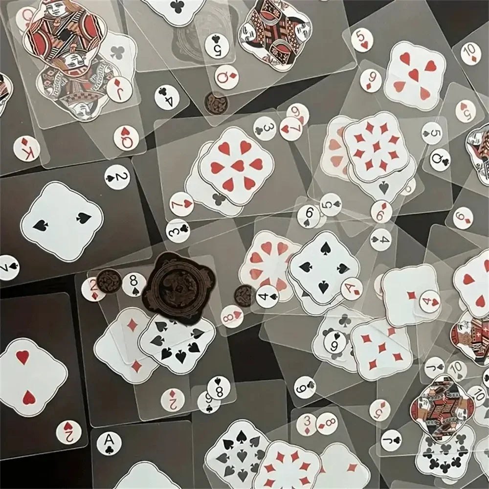 Jeu de cartes à jouer en PVC transparent et étanche pour poker et jeux de cartes avec boîte durable, idéal pour le blackjack et l'euchr