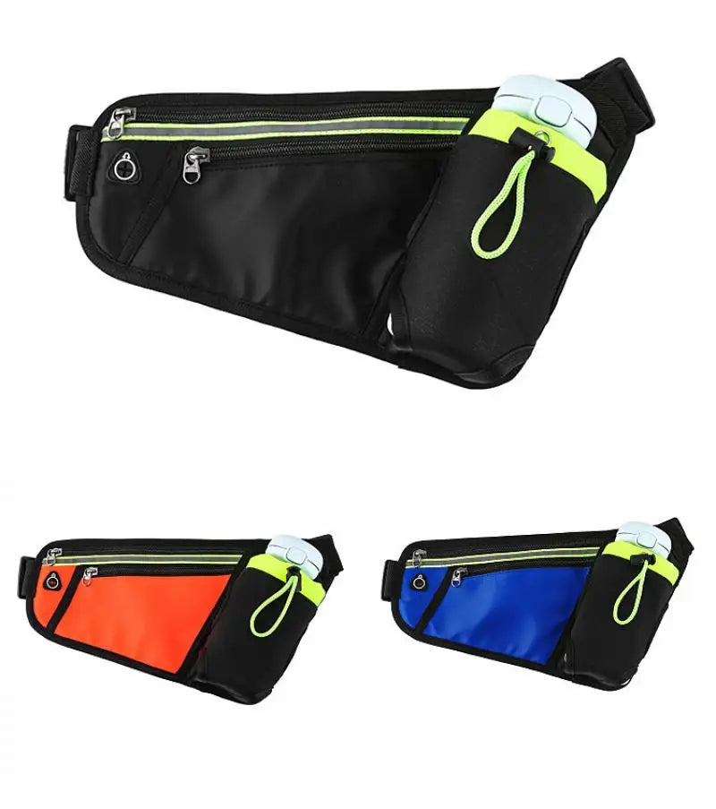 Sac banane d'hydratation pour course de marathon, sac banane de sport, triangle d'escalade, randonnée, gym, fitness, pochette banane avec bouteille d'eau