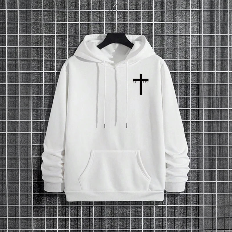 Sweats à capuche style Jésus-Christ 2025 Automne Hiver Nouveauté Sweats à capuche à manches longues Homme Off Faith Lion Imprimé Sweat à capuche Vêtements d'extérieur