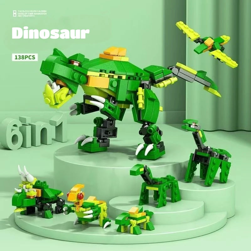 Puzzle Lego compatible avec char militaire, fusée, robot, dinosaure, véhicule blindé, avion de chasse, jouets d'assemblage pour garçons et enfants, cadeaux