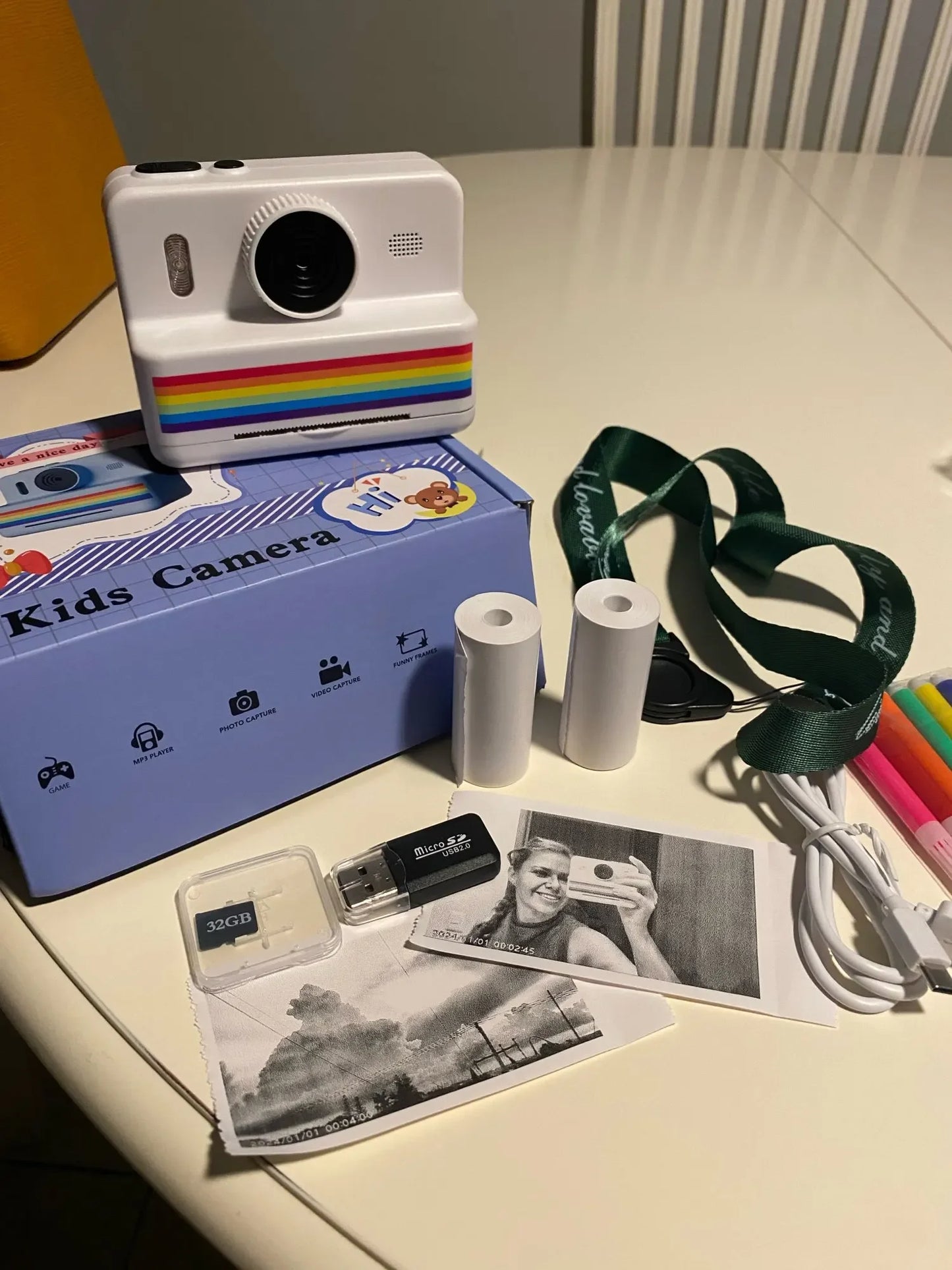 Appareil photo numérique pour enfants, mini imprimante portable, impression thermique instantanée, appareil photo pour enfants, vidéo HD 2,8 pouces, jouet, cadeaux