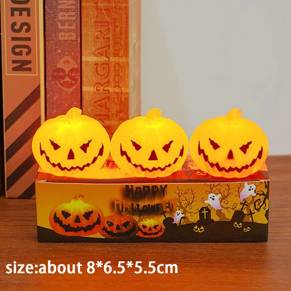 Lanterne citrouille, bougie, lampe d'Halloween, tête de mort, fantôme, cadeau pour enfants, pour chambre à coucher, jardin, fête, décoration, lumière d'ambiance